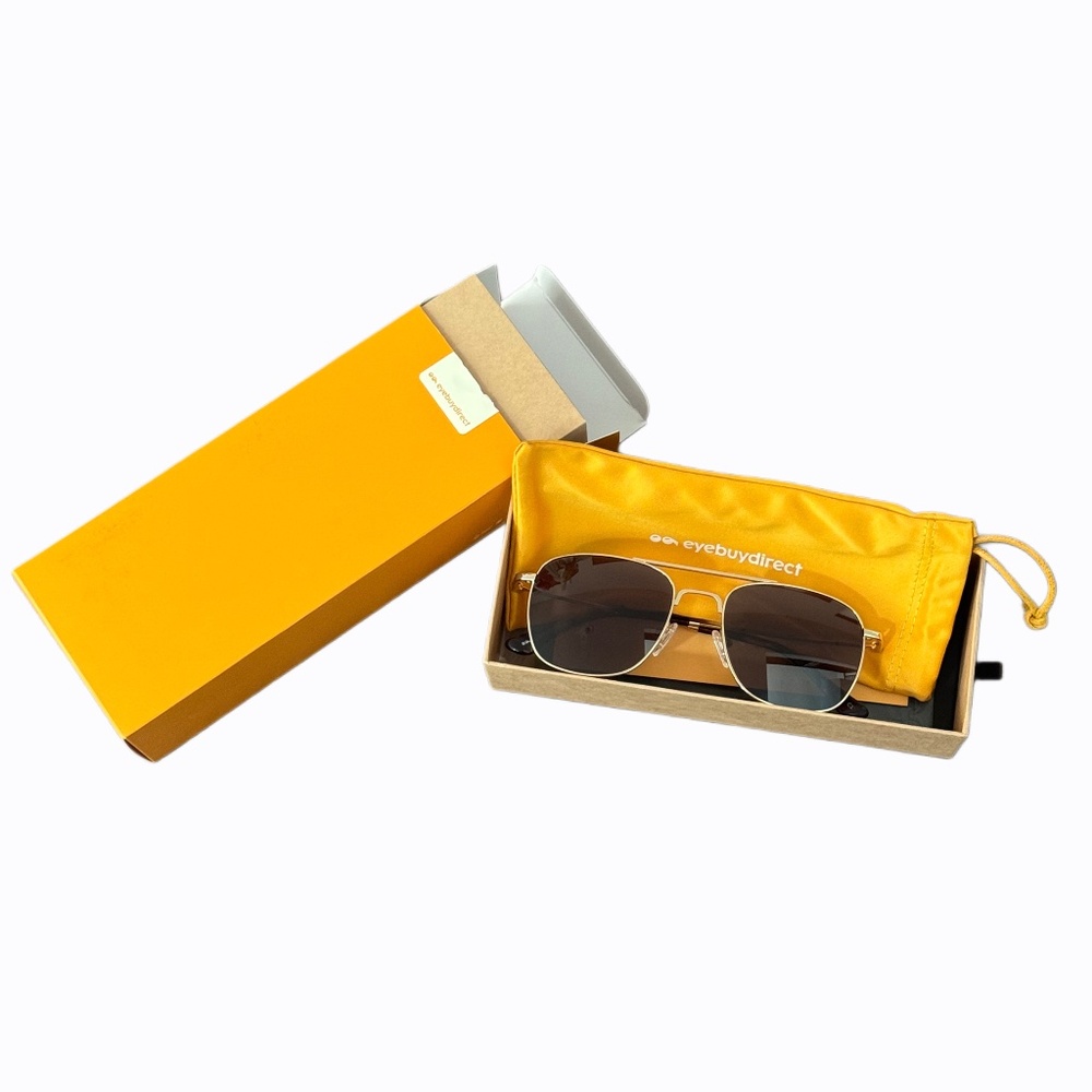 Eye Buy Direct Sunglasses Gold Tone Aviator